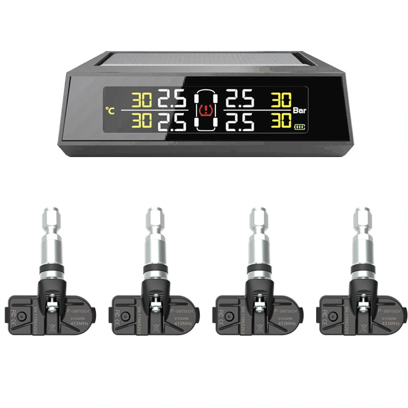 Car Solar Display System Tire Pressure Monitoring System TPMS