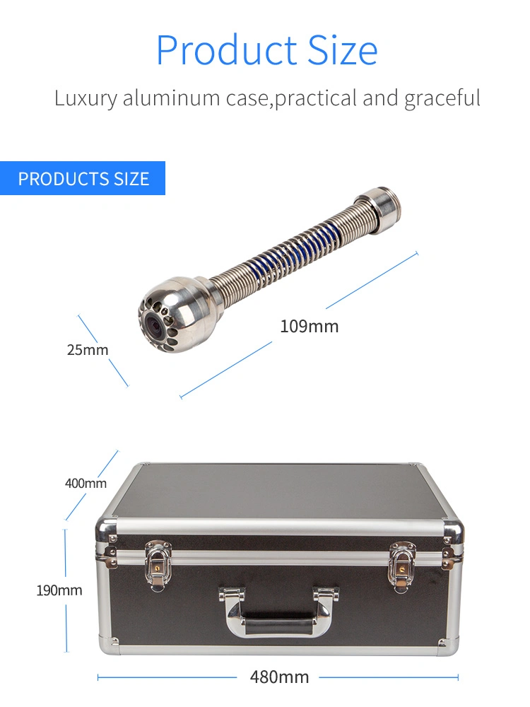 Keypad 512Hz Locator 23mm Diameter 50m Pigging Wireless Cable Sewer Drain Borescope Sewer Endoscope Camera Locator Sewer Pipe Inspection Camera