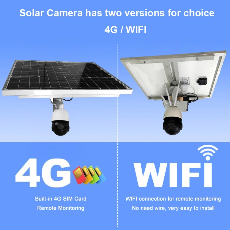 3.6mm HD Lens 4G Network Type Solar CCTV Monitoring System